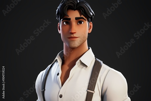 3D Cartoon Portrait of a Man