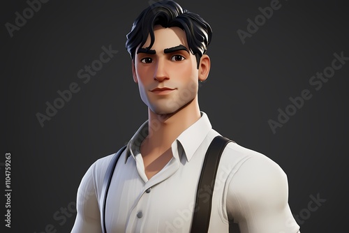 3D Cartoon Portrait of a Man