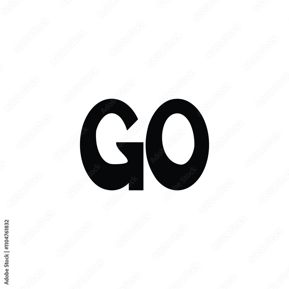GO monogram logo design letter text name symbol monochrome logotype alphabet character simple logo GO monogram logo design letter text name symbol monochrome logotype alphabet character simple logo