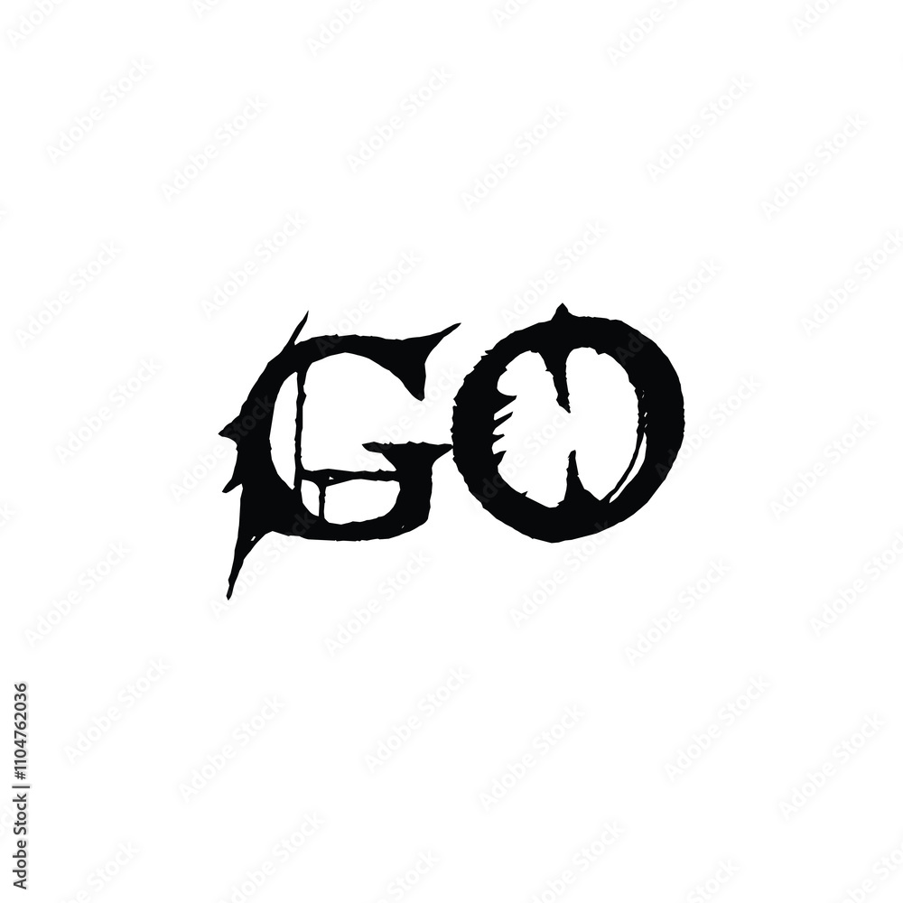 GO monogram logo design letter text name symbol monochrome logotype alphabet character simple logo GO monogram logo design letter text name symbol monochrome logotype alphabet character simple logo