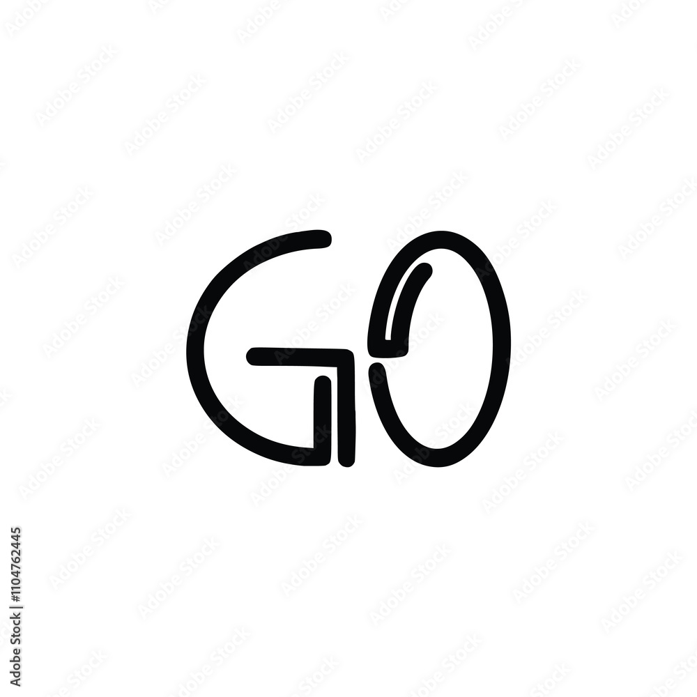 GO monogram logo design letter text name symbol monochrome logotype alphabet character simple logo GO monogram logo design letter text name symbol monochrome logotype alphabet character simple logo