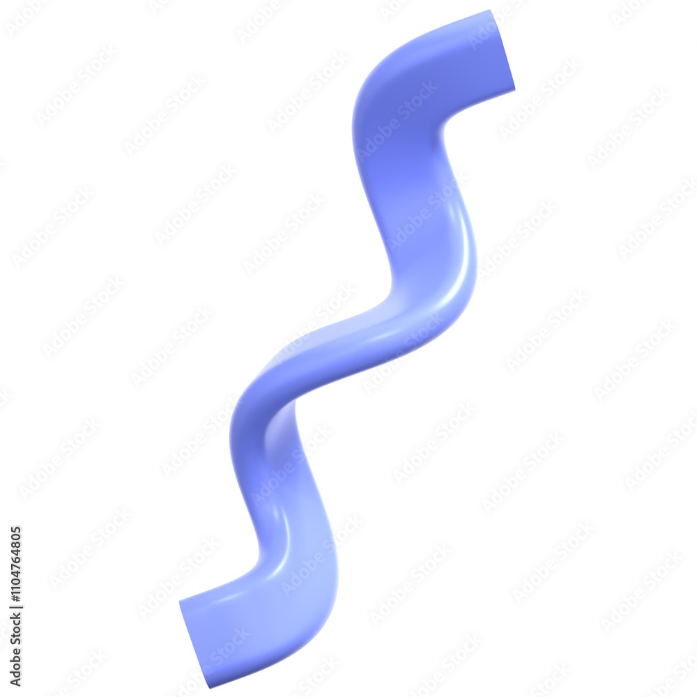 Periwinkle Spiral Geometry Color 3D Icon Illustration. Low Poly Style Periwinkle Spiral Geometry Color 3D Icon Illustration. Low Poly Style