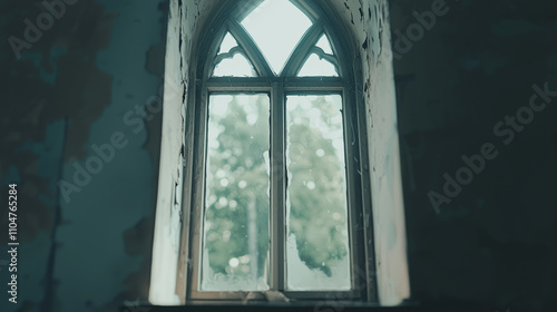 Gothic Window in Derelict B...