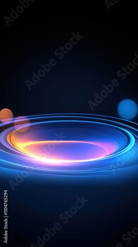 Vibrant abstract wave patterns on a dark background