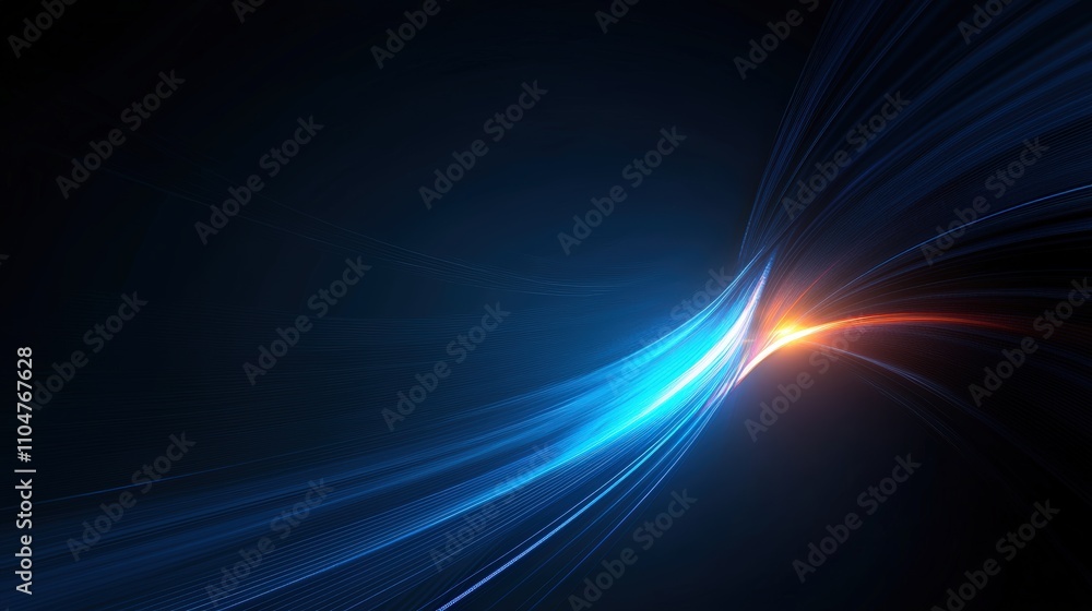 Abstract glowing light wave on dark background Abstract glowing light wave on dark background