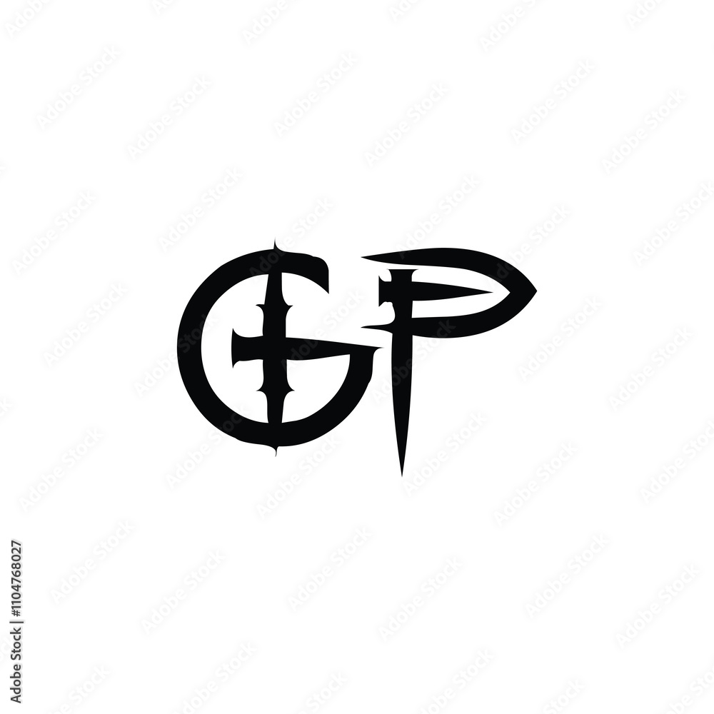 GP monogram logo design letter text name symbol monochrome logotype alphabet character simple logo GP monogram logo design letter text name symbol monochrome logotype alphabet character simple logo