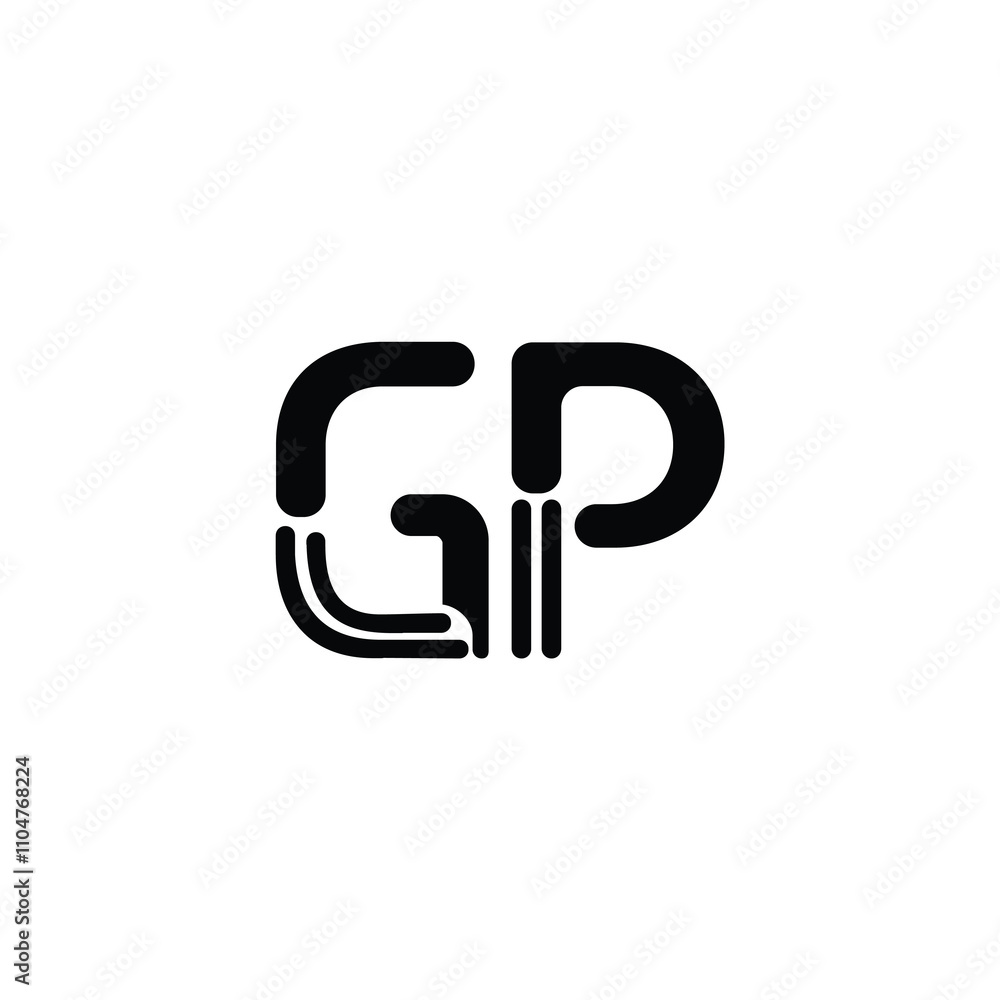 GP monogram logo design letter text name symbol monochrome logotype alphabet character simple logo GP monogram logo design letter text name symbol monochrome logotype alphabet character simple logo