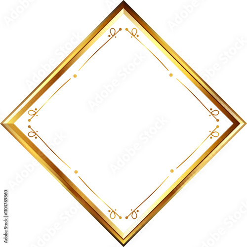 Gold diamond frame