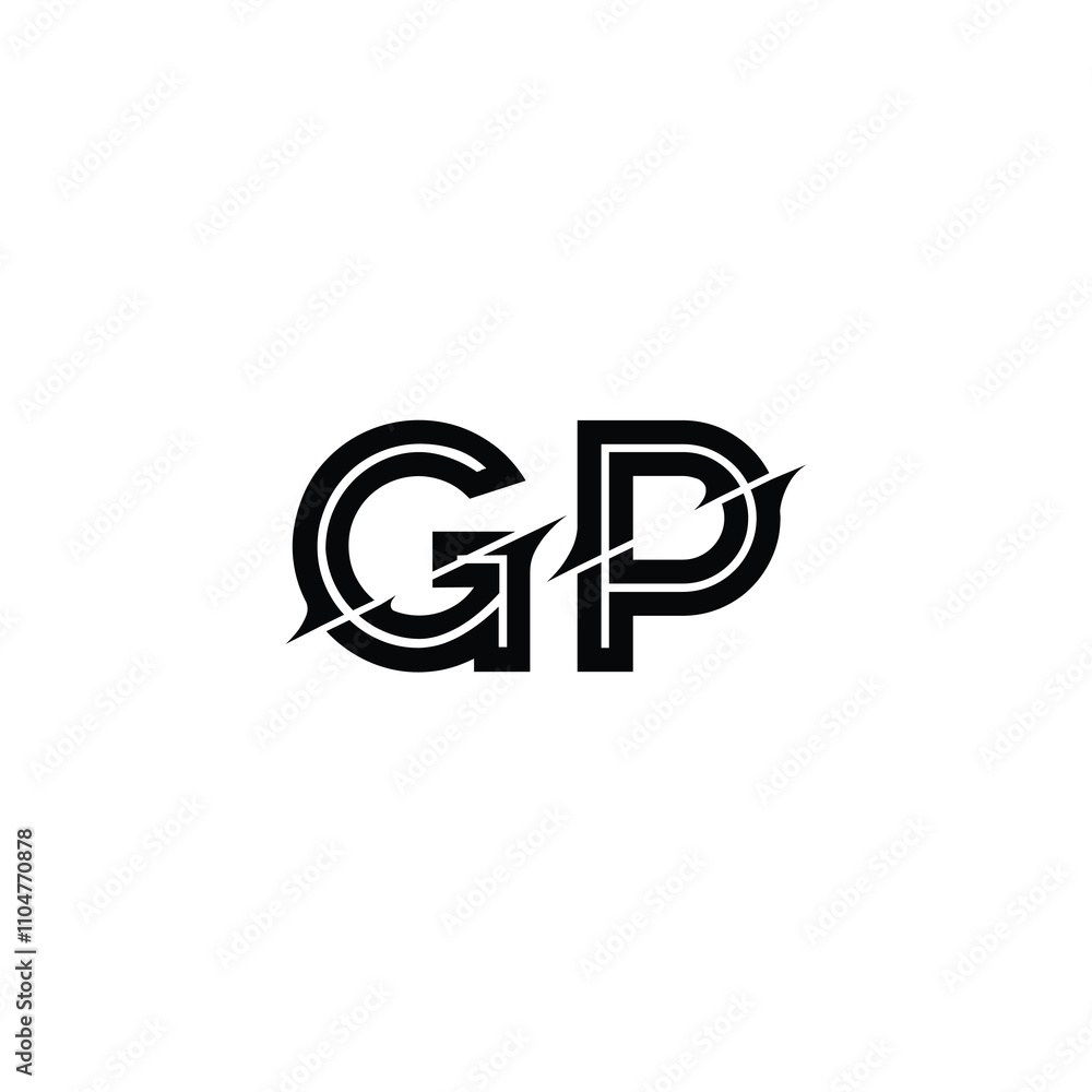 GP monogram logo design letter text name symbol monochrome logotype alphabet character simple logo GP monogram logo design letter text name symbol monochrome logotype alphabet character simple logo