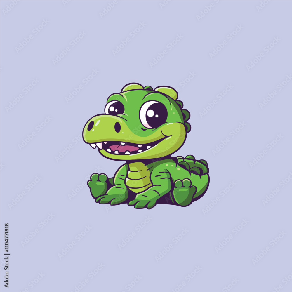 collection of cute crocodile mascots vector collection of cute crocodile mascots vector