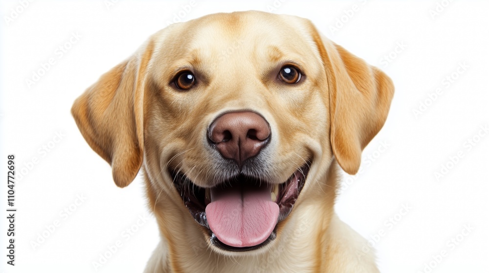 photo of lovely labrador dog on white background photo of lovely labrador dog on white background