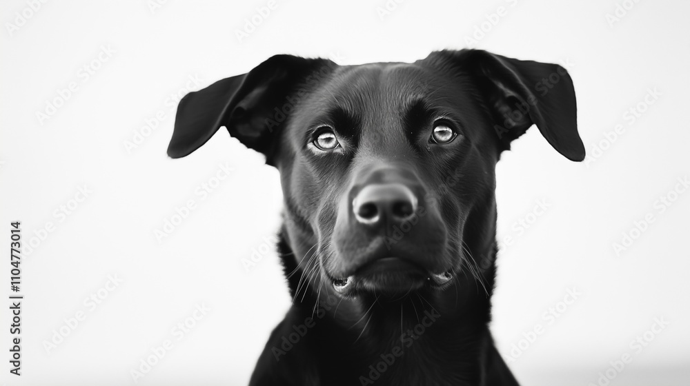 photo of lovely labrador dog on white background photo of lovely labrador dog on white background