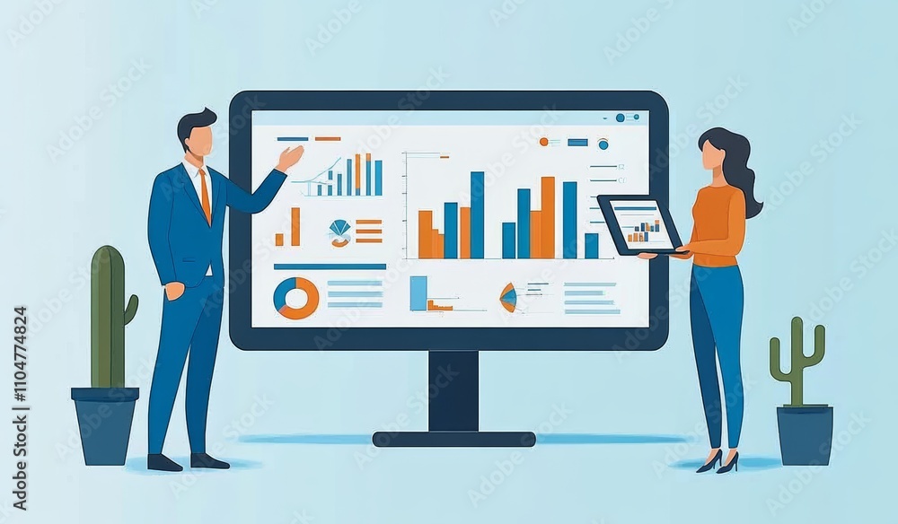 Business Team Meeting for Data Analysis and Report Monitoring in Modern Office with Graphs and Digital Technology Business Team Meeting for Data Analysis and Report Monitoring in Modern Office with Graphs and Digital Technology