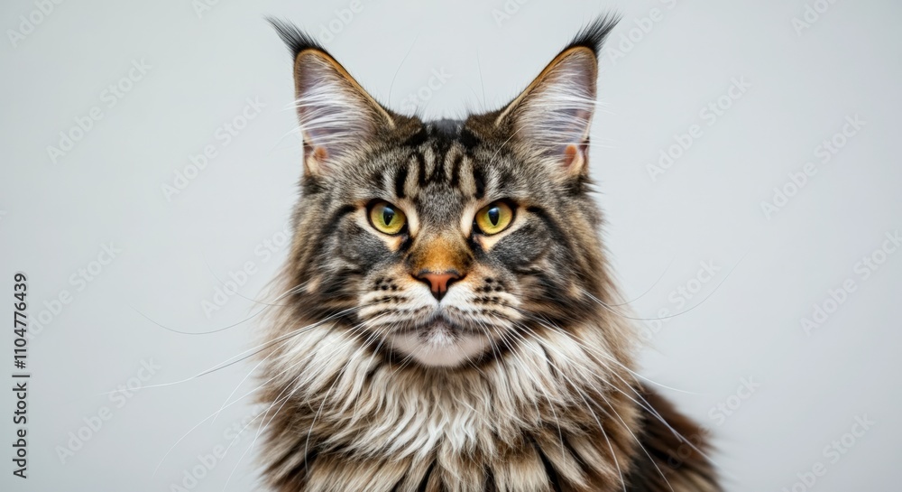 Majestic Maine Coon Cat Portrait Majestic Maine Coon Cat Portrait