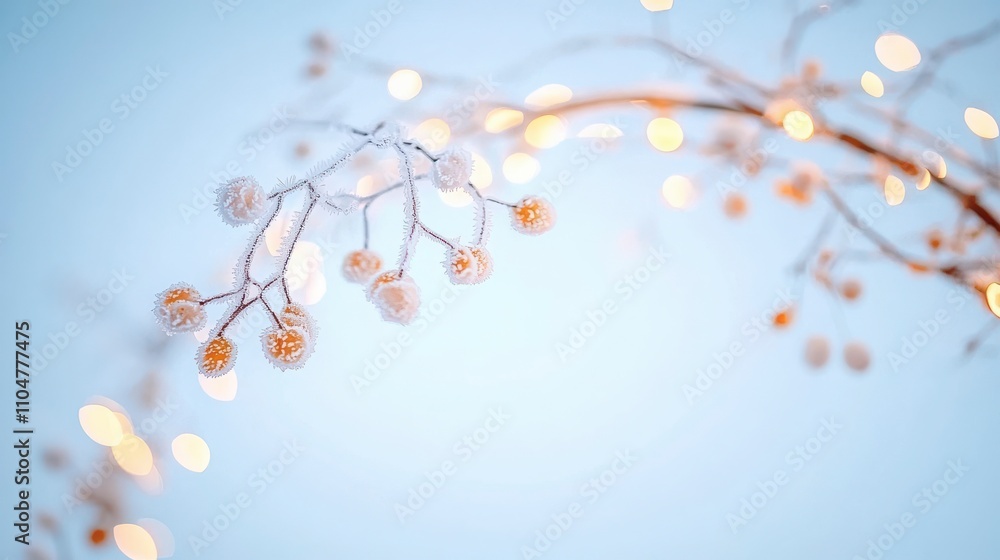 Fototapeta premium Frosty Berries and Lights