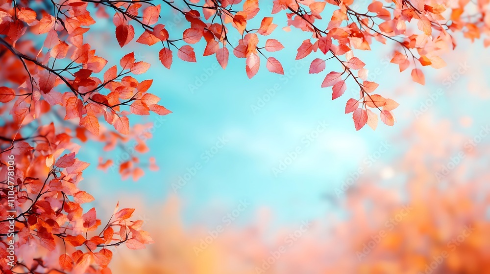 Autumn leaves falling in nature scenic floral background vibrant colors peaceful setting Autumn leaves falling in nature scenic floral background vibrant colors peaceful setting