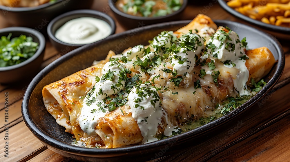 Savoring enchiladas verde dish Savoring enchiladas verde dish