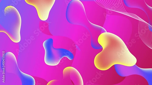 Wallpaper Mural colorful gradient shapes creating a smooth abstract wave pattern seamless 4k video background motion pop art design Torontodigital.ca