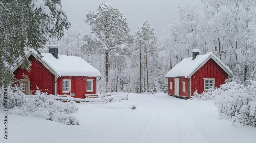 Bright winter landscape from Finland, showcasing pristine snow-covered scenery, clear skies, and serene atmosphere typical of the Finnish winter, captured with professional photographic quality Bright winter landscape from Finland, showcasing pristine snow-covered scenery, clear skies, and serene atmosphere typical of the Finnish winter, captured with professional photographic quality