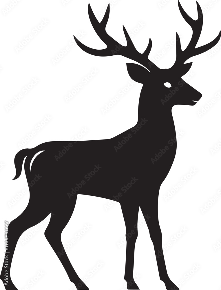 Obraz premium Deer vector silhouette illustration design