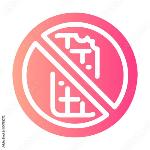 no chocolate Gradient icon
