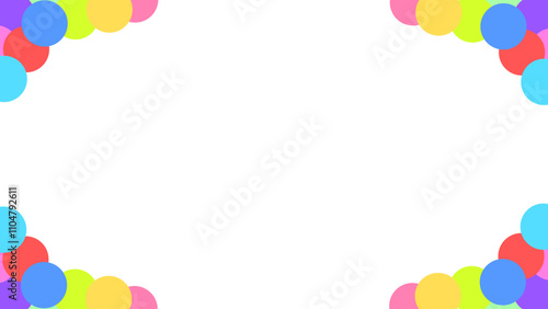 Background white with colorful circle. Vector can be used for banners, posters, power points, templates, slides, etc.