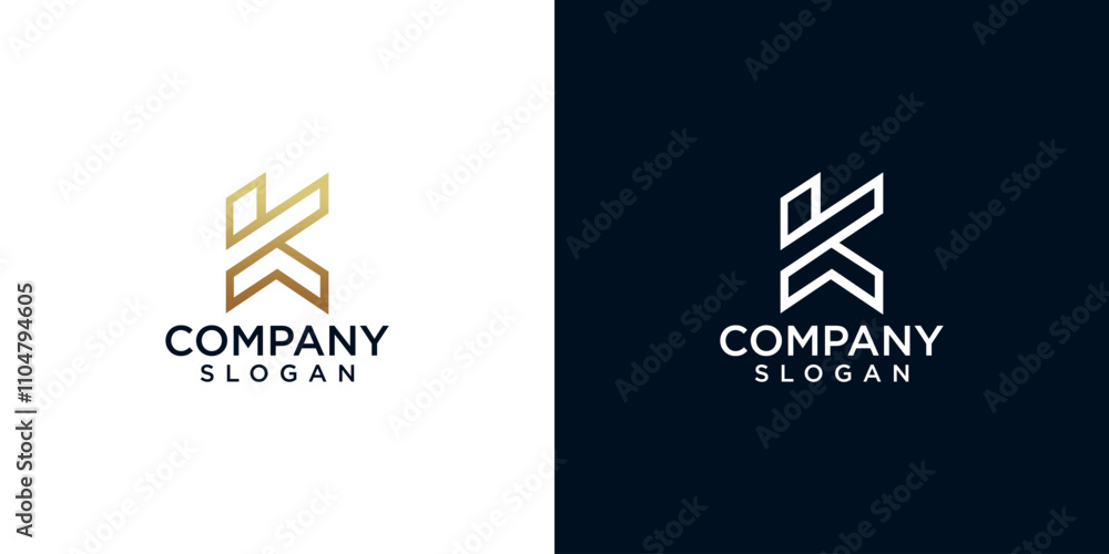 letter k abstract monogram logo design vector letter k abstract monogram logo design vector