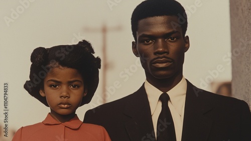 Portrait of a father and daughter.