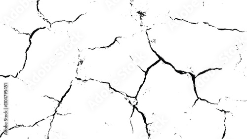 Texture soil dry crack Sketch crack texture. Ground cracks background.