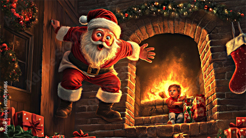 サンタクロース2(横) Santa Claus Generative AI