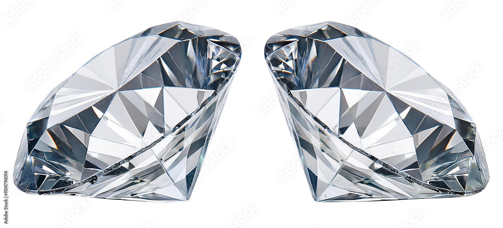 elegant crystal clear diamond isolated on white background elegant crystal clear diamond isolated on white background