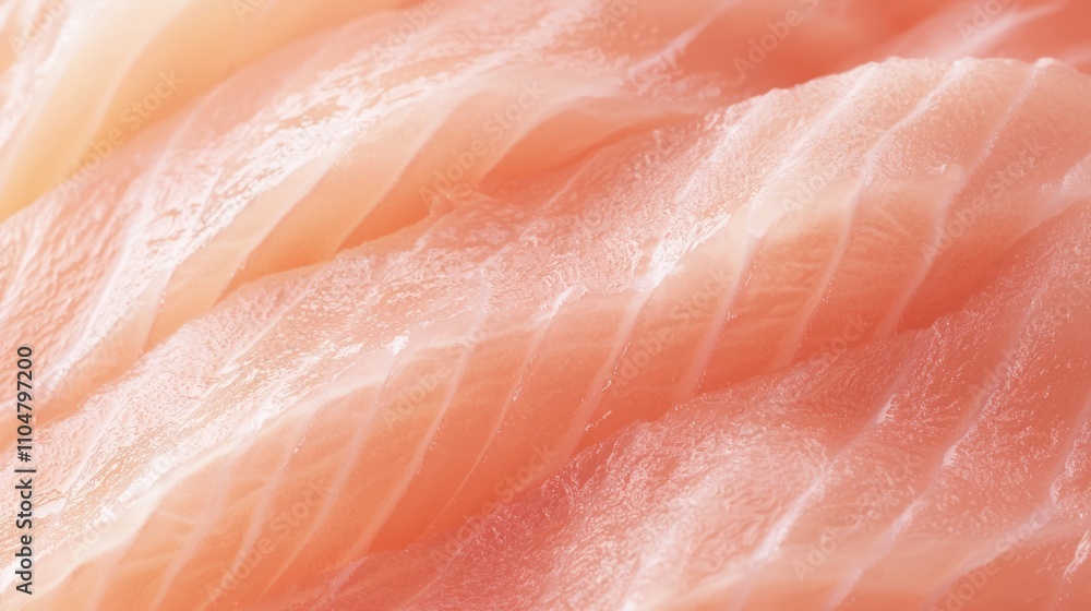 Ultra-Detailed Macro Shot of Raw Fish Fillet with Delicate Texture and Seasoning for Freshness Ultra-Detailed Macro Shot of Raw Fish Fillet with Delicate Texture and Seasoning for Freshness