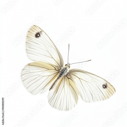 lovely buttterfly on white isolate background