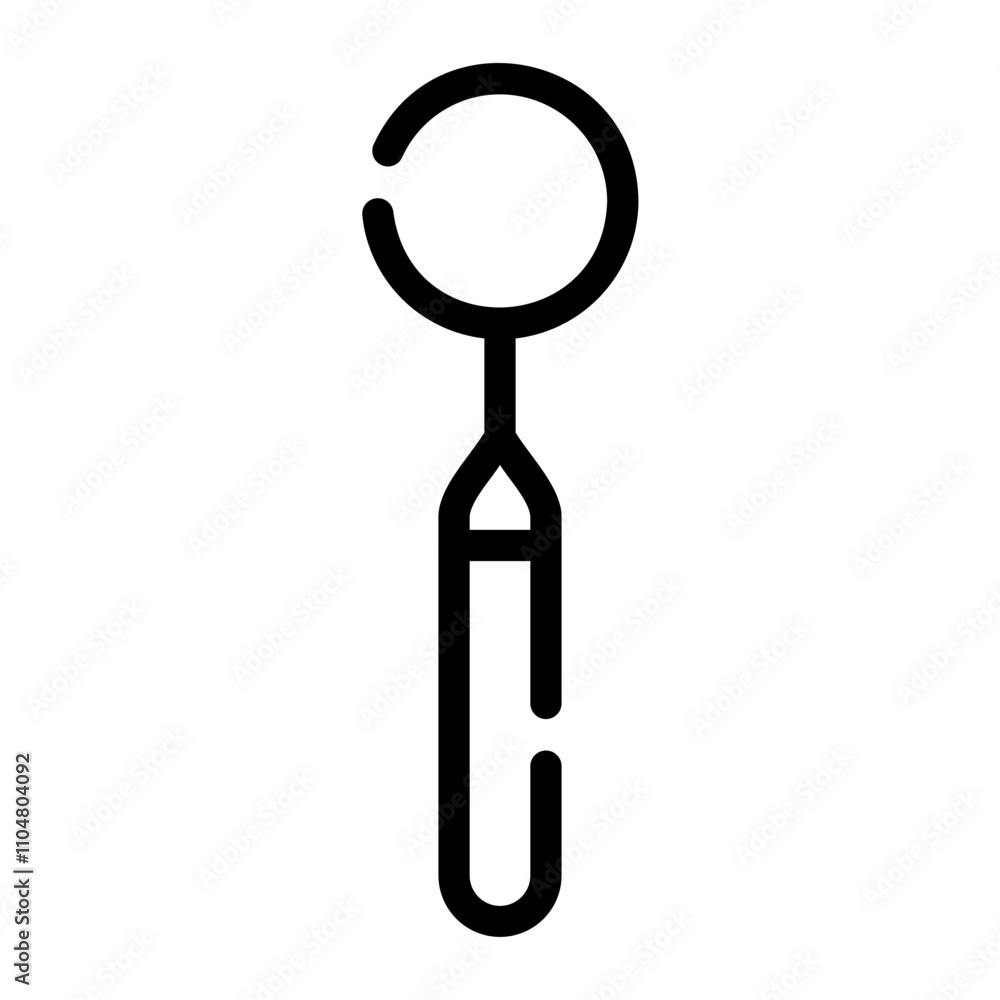 mouth mirror Line Icon mouth mirror Line Icon