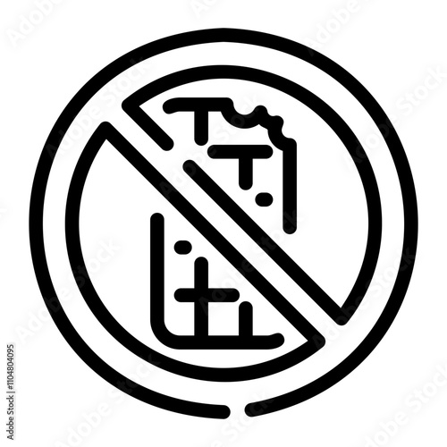 no chocolate Line Icon