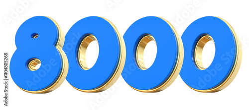 Blue Number 8000