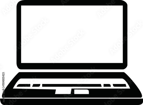 laptop isolate blank screen display mockup pc vector