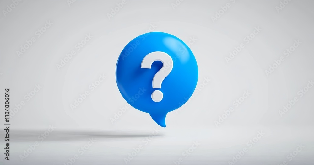 Blue Question Mark Icon for Information Support, FAQs, and Curiosity in Modern Design Blue Question Mark Icon for Information Support, FAQs, and Curiosity in Modern Design