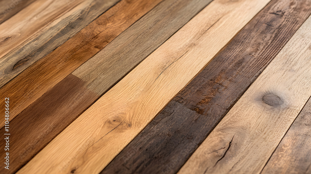 Rustic wooden planks in various shades create warm, inviting atmosphere. natural textures and colors highlight beauty of wood, perfect for home decor Rustic wooden planks in various shades create warm, inviting atmosphere. natural textures and colors highlight beauty of wood, perfect for home decor