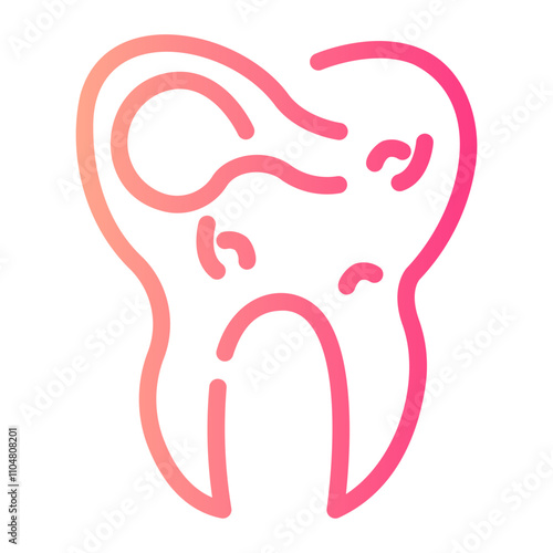 cavity Line Gradient Icon