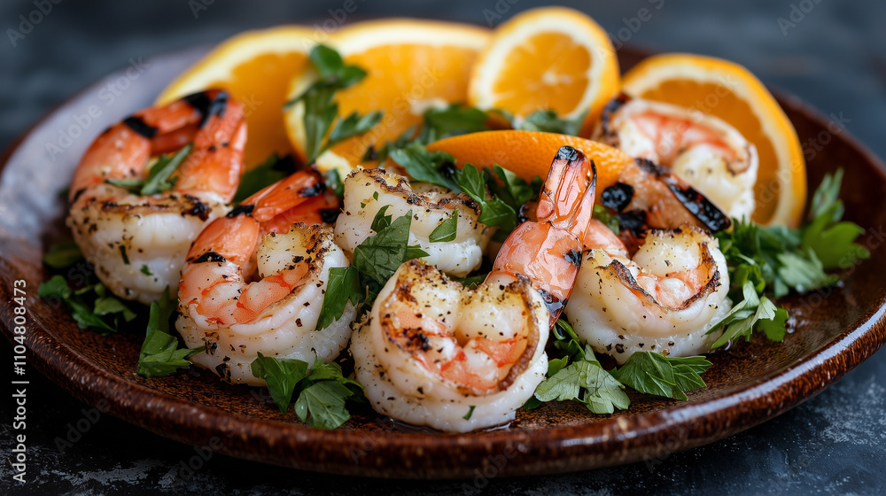 Grilled Shrimp with Aromatic Herbs and Citrus Grilled Shrimp with Aromatic Herbs and Citrus