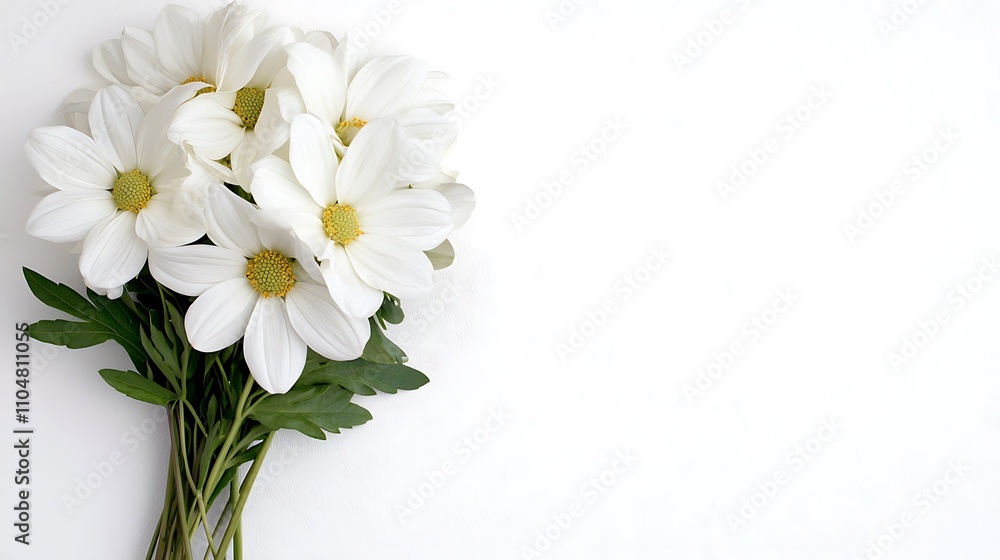 Elegant floral bouquet on white background a minimalist botanical arrangement Elegant floral bouquet on white background a minimalist botanical arrangement