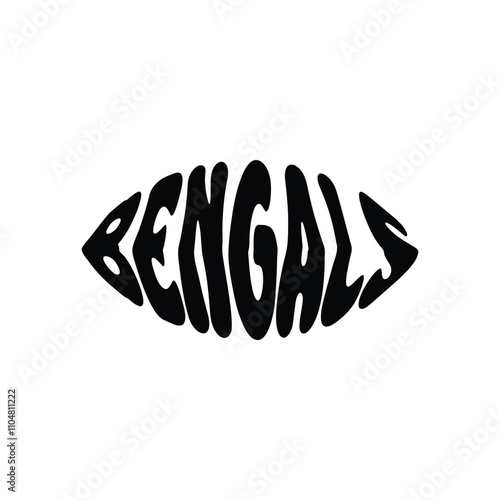 Bengals Vector Design on White Background