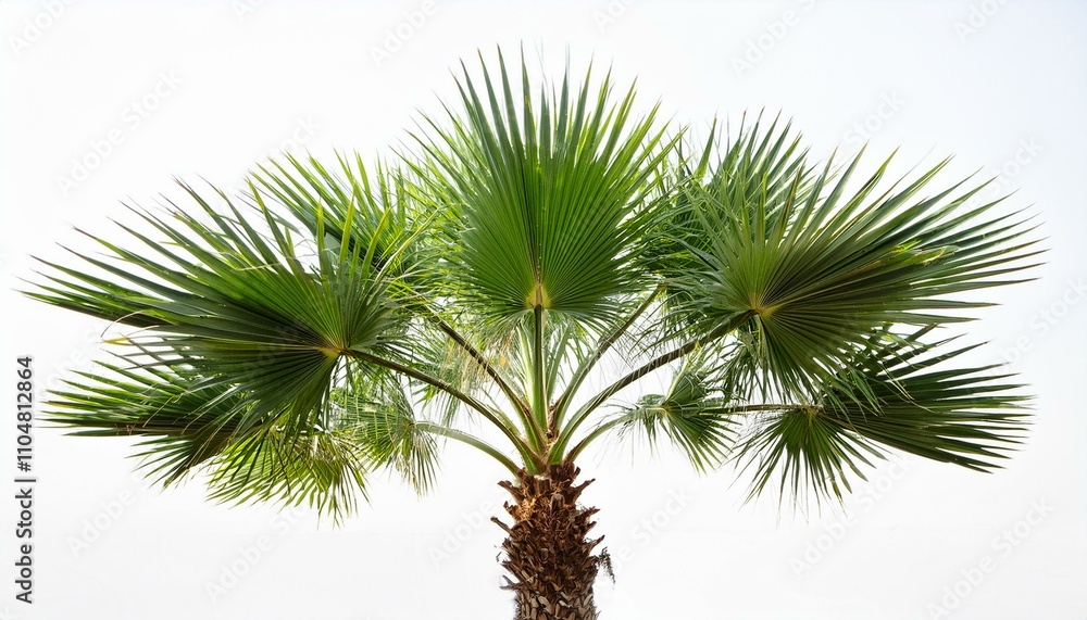Young palm tree isolated white background Young palm tree isolated white background