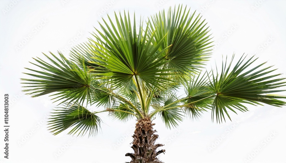 Young palm tree isolated white background Young palm tree isolated white background