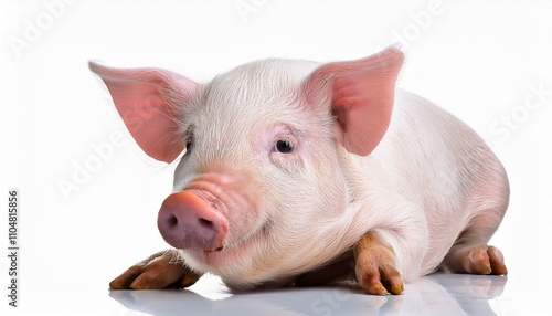 Pig isolated white background