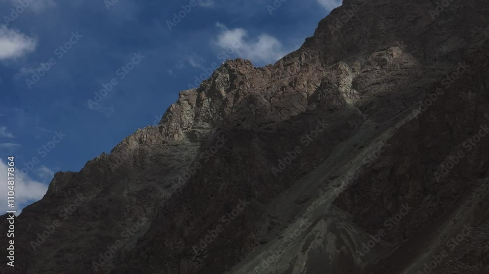 aerial drone shot of high altitude mountains and dry land in leh ladakh aerial drone shot of high altitude mountains and dry land in leh ladakh
