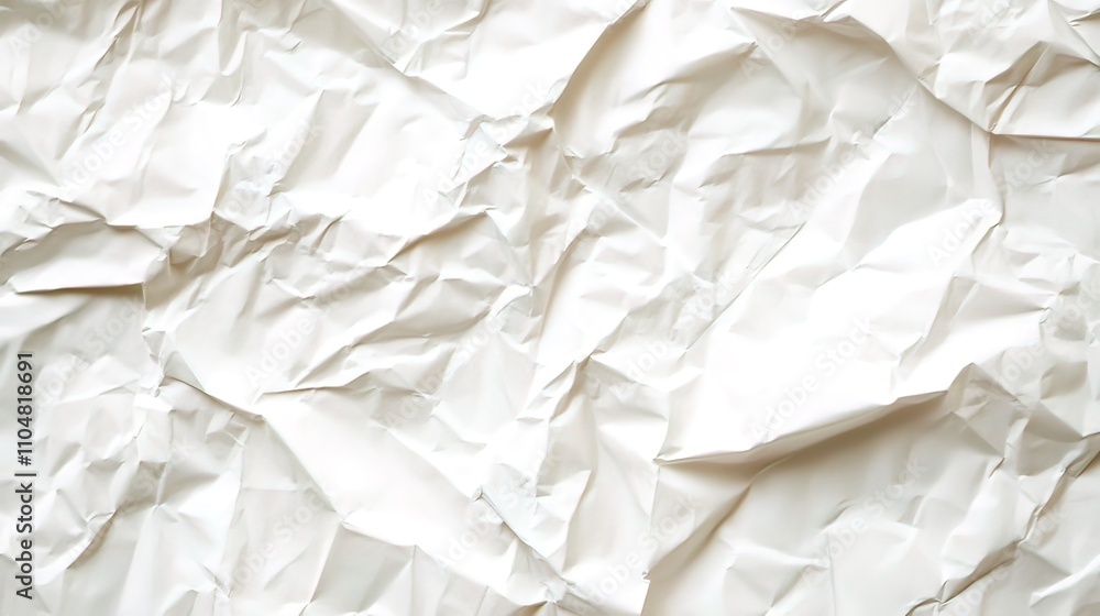 Obraz premium White Crumpled Paper Texture