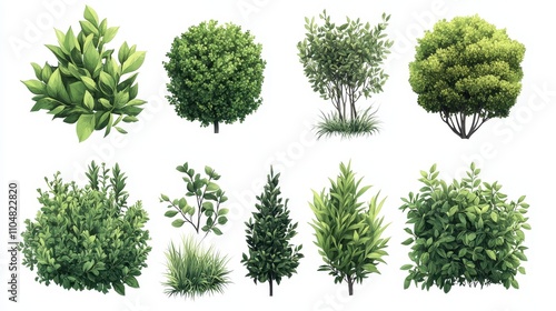 Wallpaper Mural Diverse Collection of Lush Green Foliage and Shrubbery Torontodigital.ca