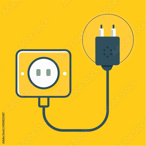 get connected plug and socket flat icon